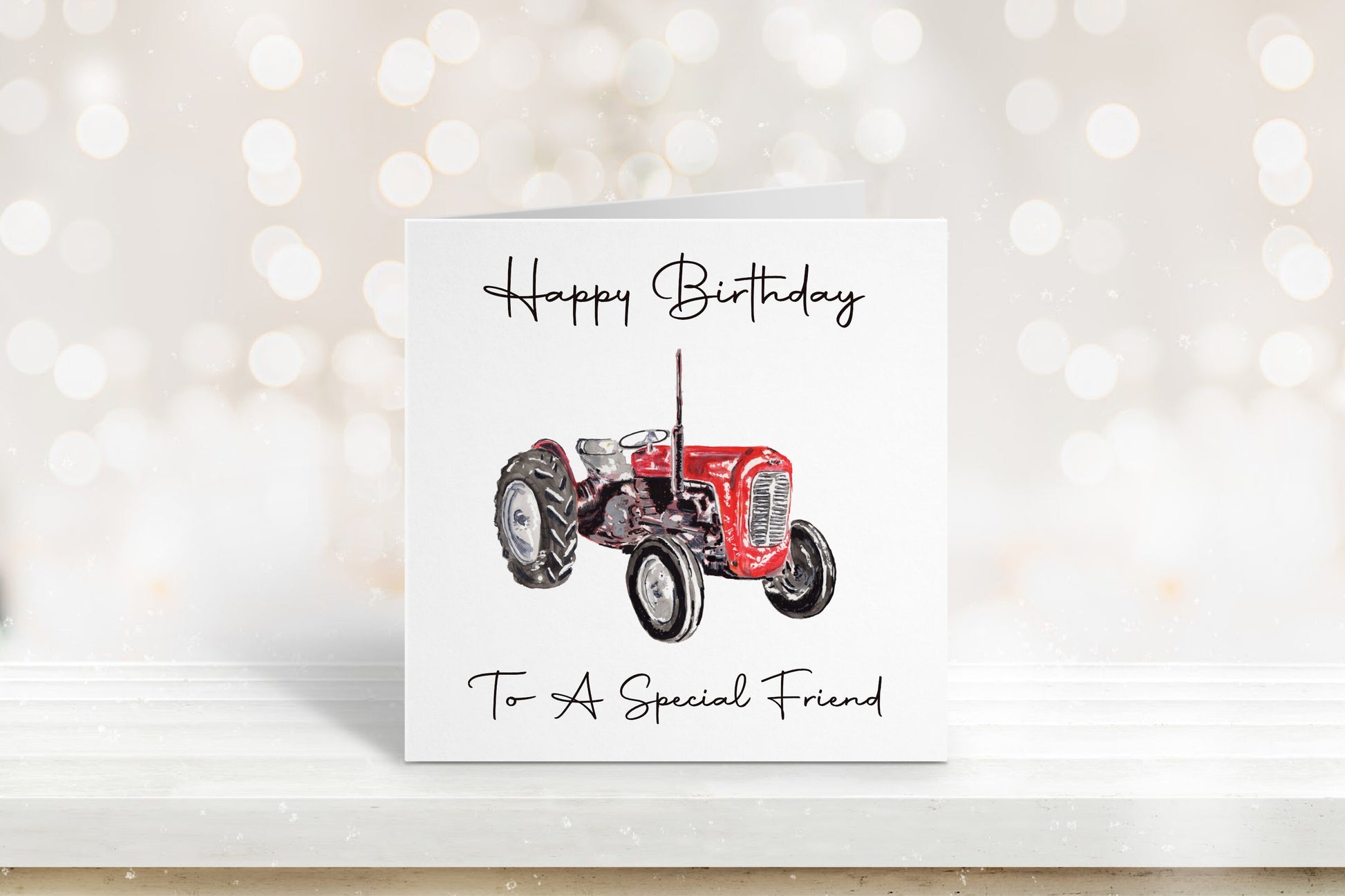 Happy Birthday Card, Special Friend Birthday Card, Tractor Birthday Card, Card For Him, Card For Her, Birthday Friend