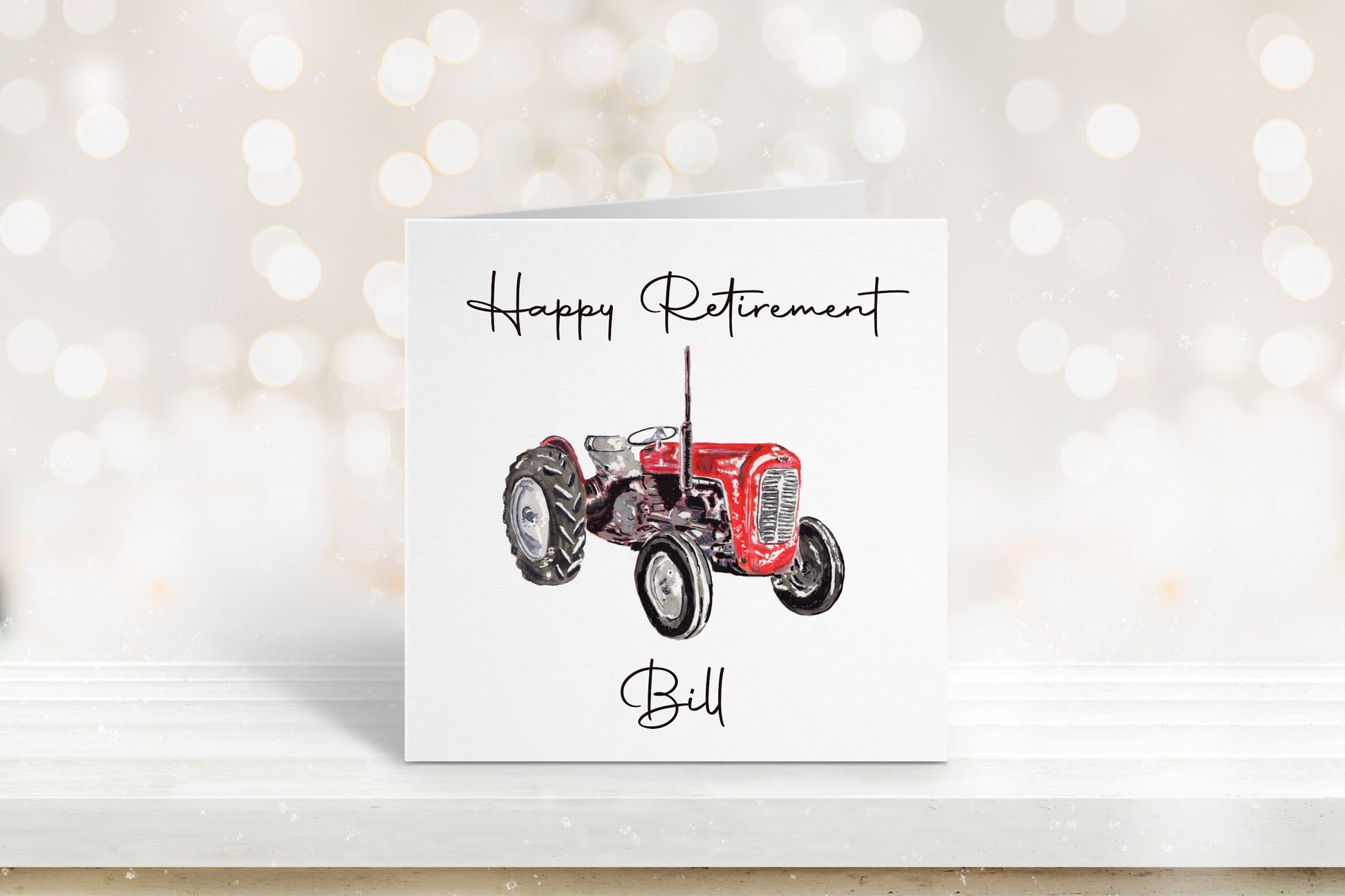 Retirement Card, Personalised Retirement Card, Card For Retirement, Card For Him, Card For Her, Tractor Card