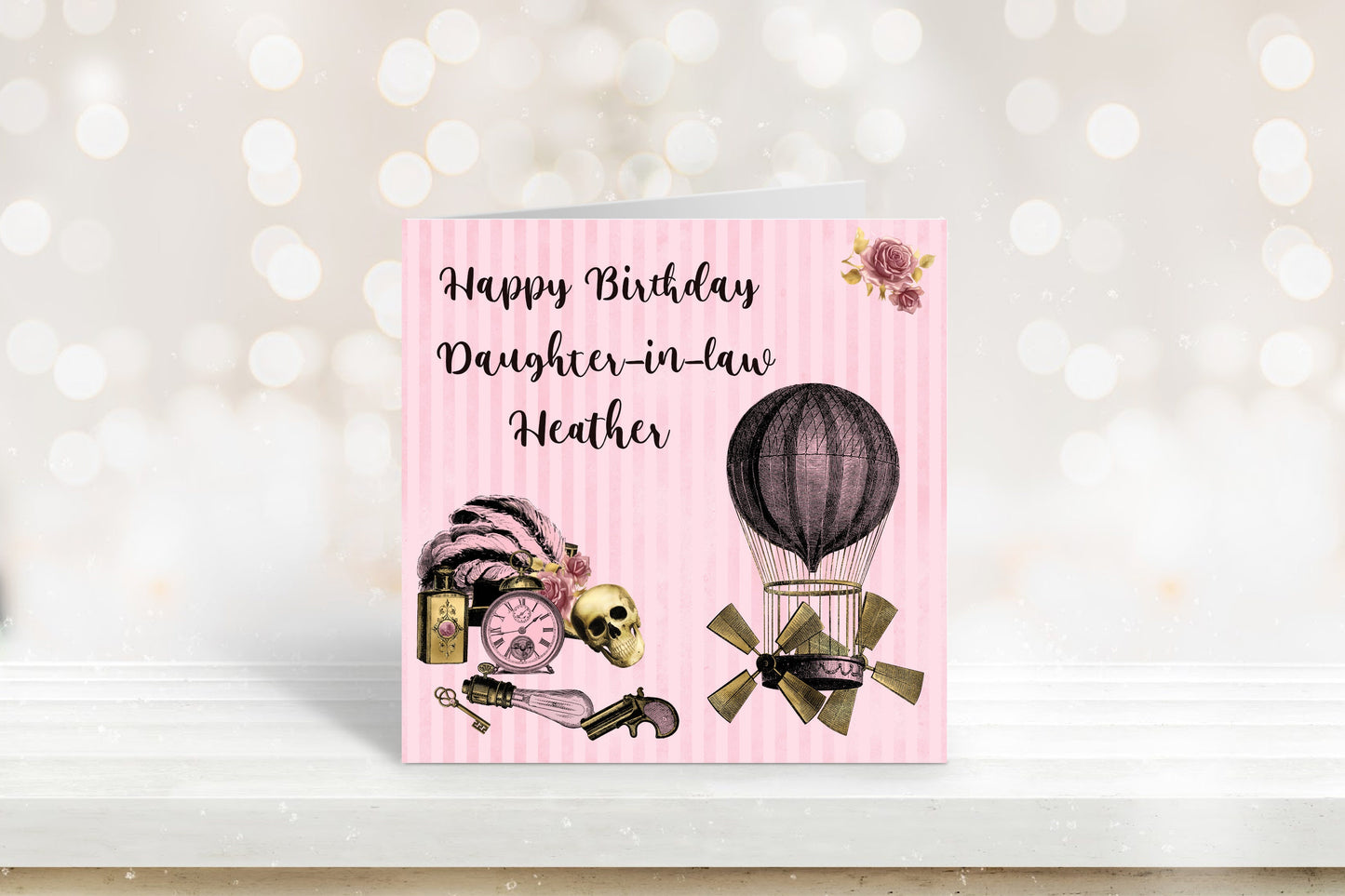 Steam Punk Birthday Card, Birthday Card For Her, Daughter-In-Law Birthday Card,