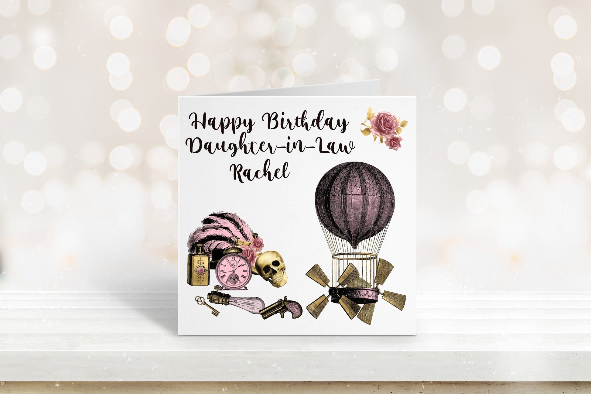 Steam Punk Birthday Card, Birthday Card For Her, Daughter-In-Law Birthday Card,