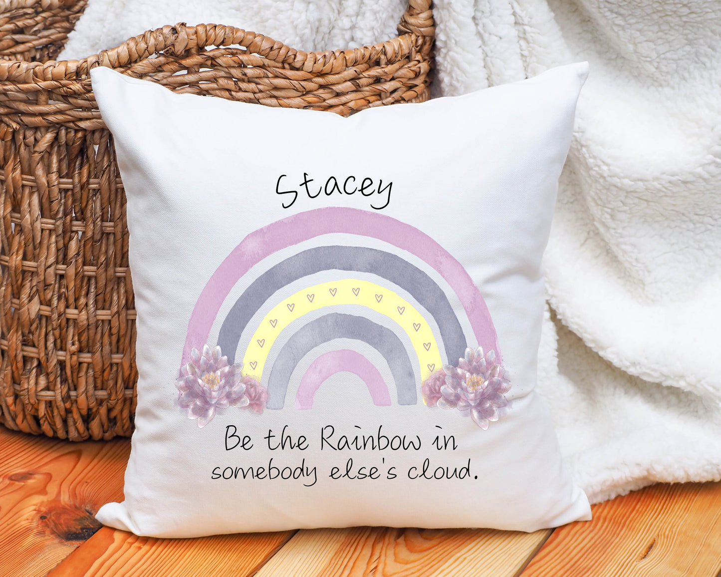 Cushion, Rainbow Gifts,Positivity Gift, Pick Me Up Gift, Gift For Her, Friend Gift, Gift For Mum, Birthday Gift