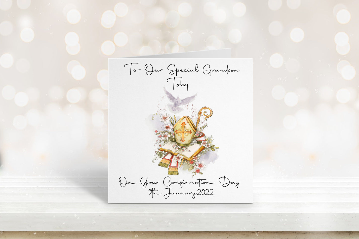 Confirmation Card, Confirmation Card For Daughter, Personalised Confirmation Card For Granddaughter, Confirmation Card For Son, Grandson