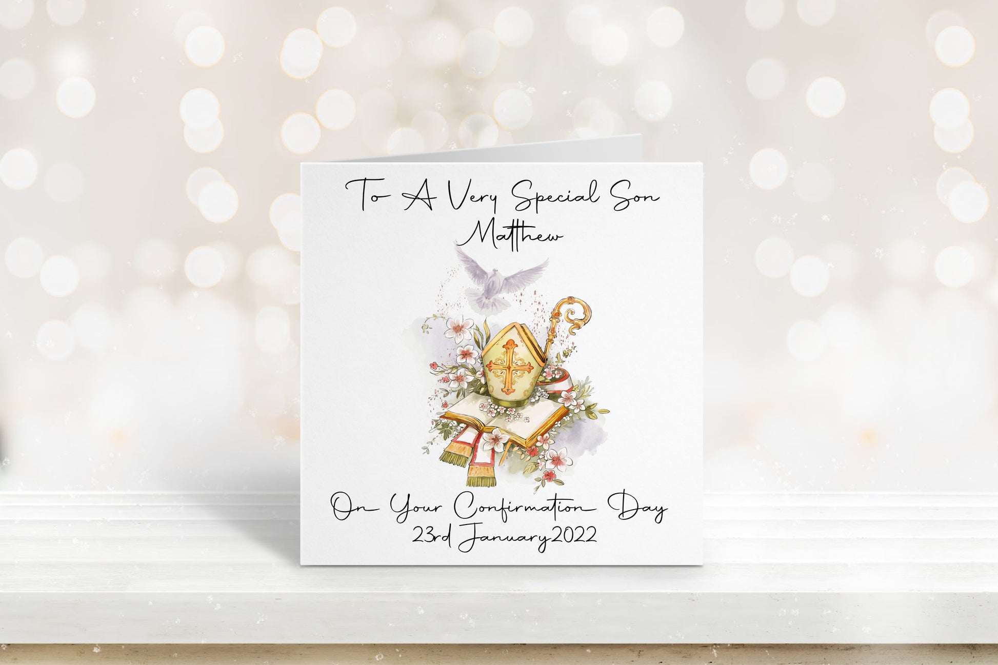 Confirmation Card, Confirmation Card For Grandson, Personalised Confirmation Card For Granddaughter, Confirmation Card For Son,