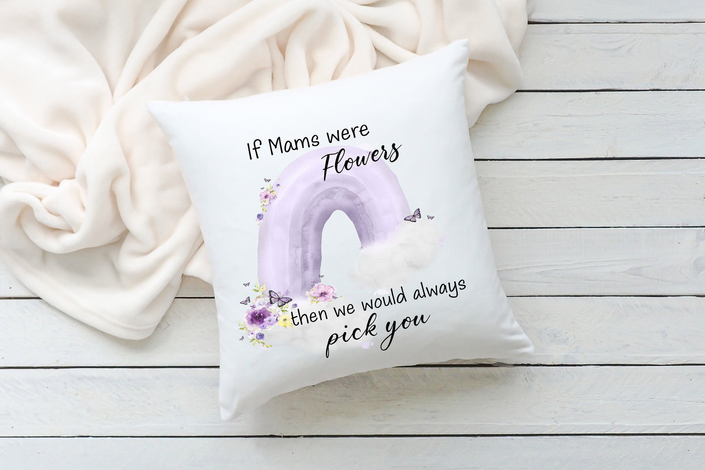 Mothers Day Gift, Wonky Rainbow Design Mothers Day Cushion, Gift For Nan, Gift For Mum, Gift For Granny, Gift For Nana