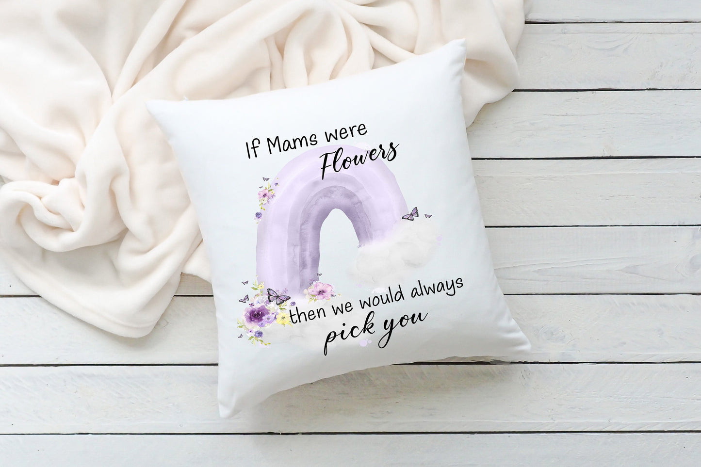 Mothers Day Gift, Wonky Rainbow Design Mothers Day Cushion, Gift For Nan, Gift For Mum, Gift For Granny, Gift For Nana