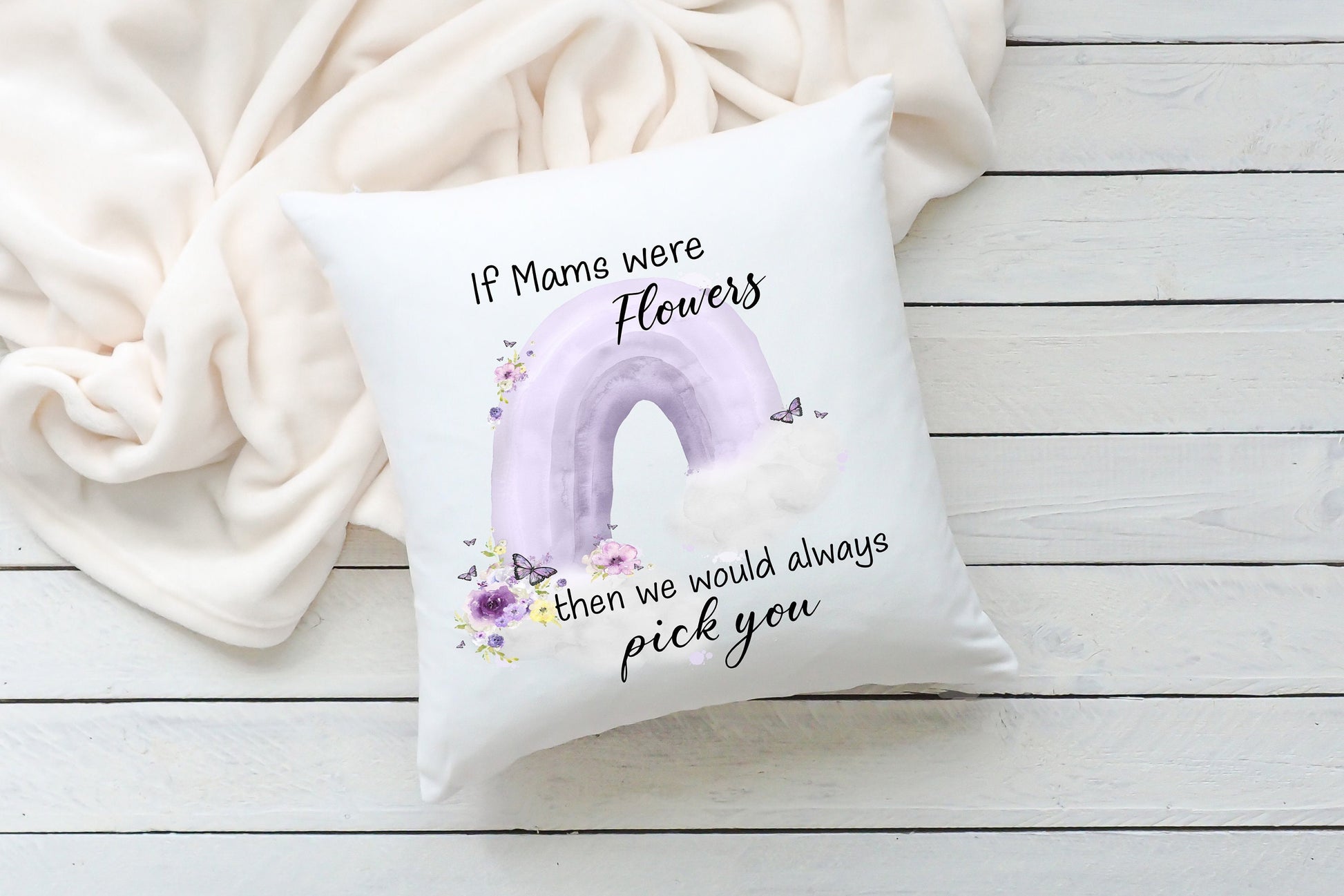 Mothers Day Gift, Wonky Rainbow Design Mothers Day Cushion, Gift For Nan, Gift For Mum, Gift For Granny, Gift For Nana