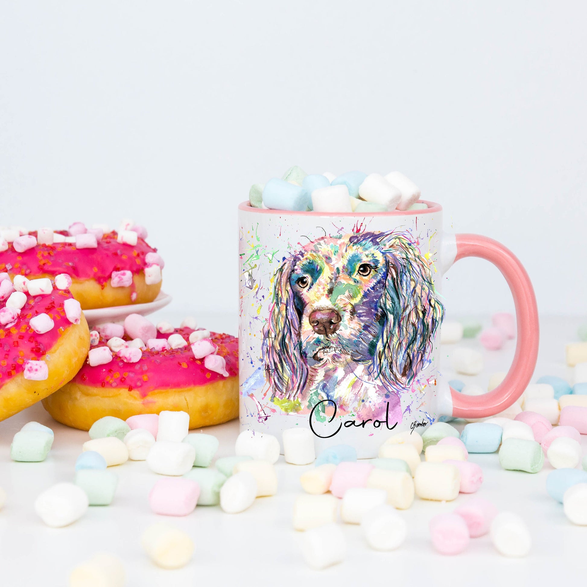 Spaniel Mug, Personalised Spaniel Dog Mug, Springer Spaniel Mug Gift Set, Gift For Her, Gift For Him