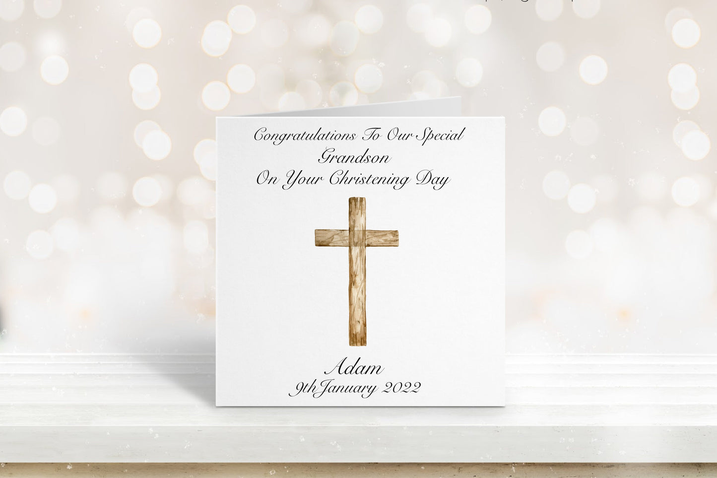 Personalised Christening Card, Christening Card For Grandson, Christening Card Son, Christening Card For Boys, Christening Card For Godson