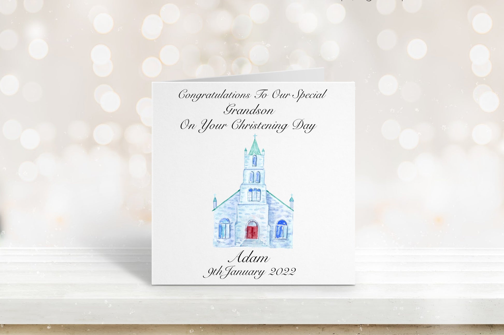 Personalised Christening Card, Christening Card For Granddaughter, Christening Card Daughter, Christening Card For Girls