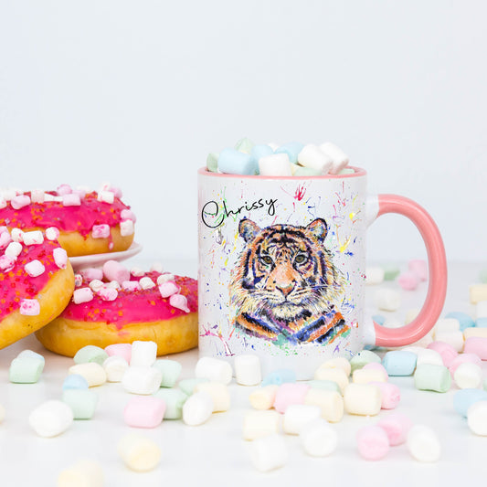 Tiger Mug, Personalised Tiger Mug, Mug Gift Set, Gift For Her, Gift For Friend, Gift For Nan