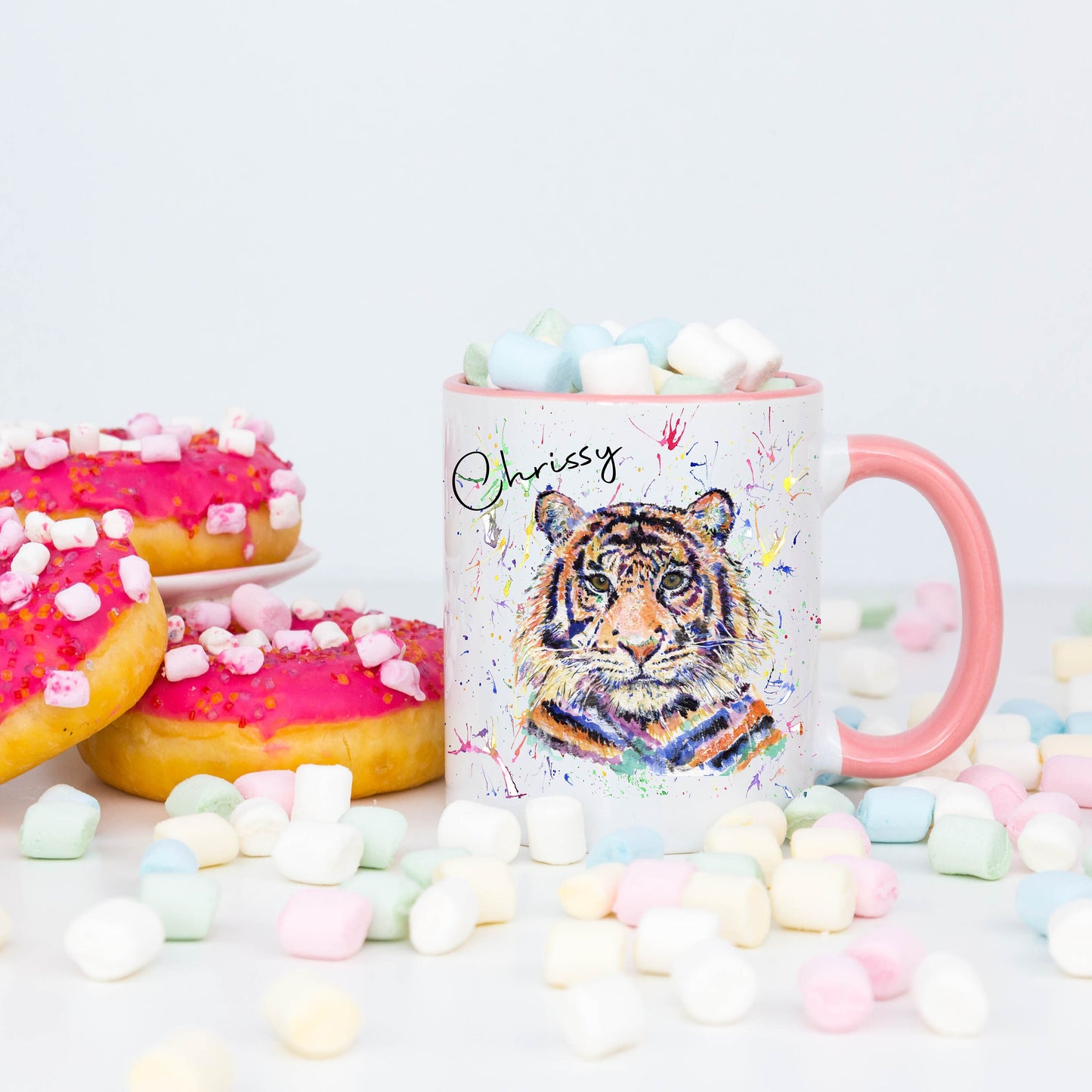 Tiger Mug, Personalised Tiger Mug, Mug Gift Set, Gift For Her, Gift For Friend, Gift For Nan
