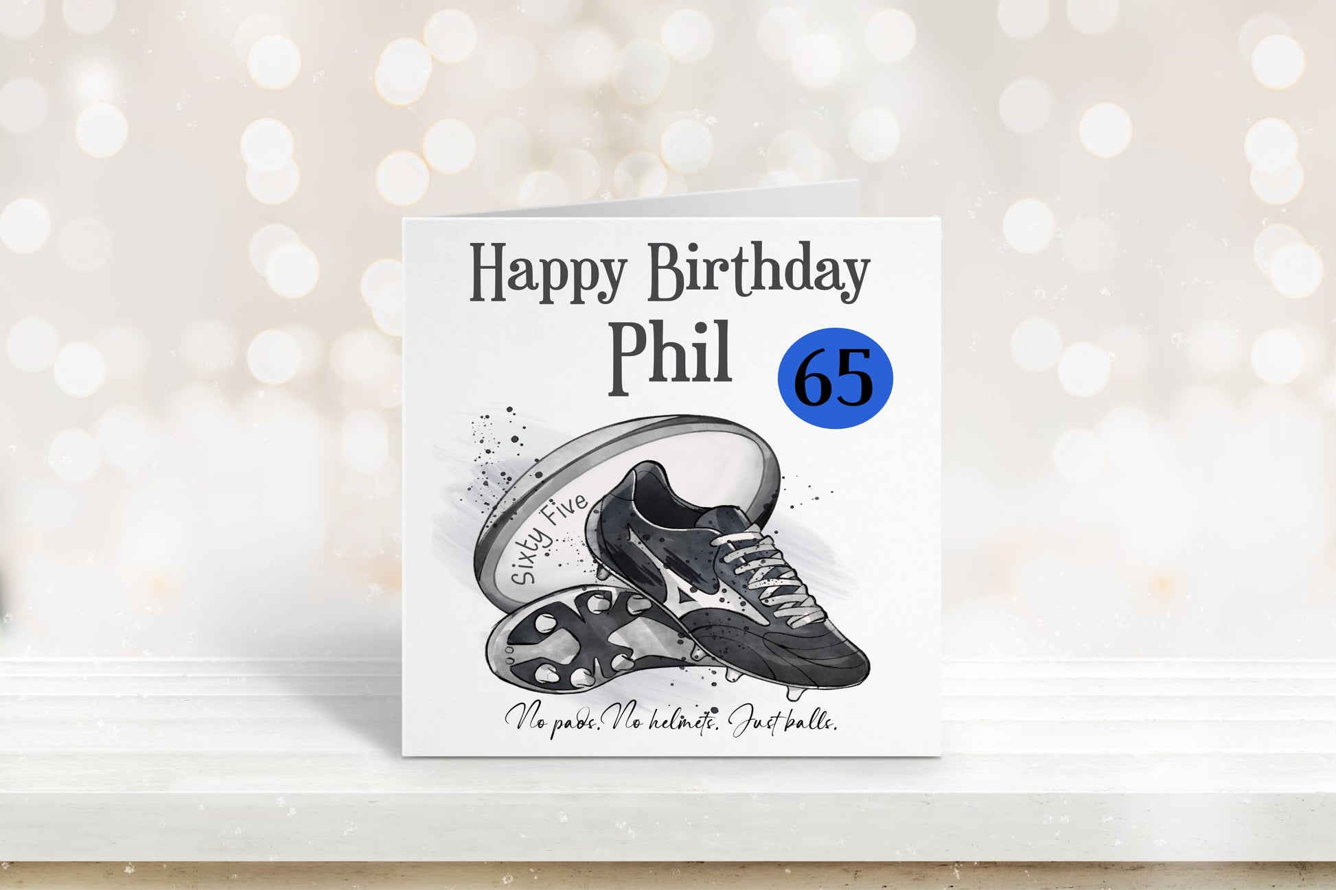Rugby Birthday Card, Birthday Card For Dad, Birthday Card Son, Birthday Card For Son, Any Age Card, 8,9,10,13,16,18,21,30,40,50,60,65