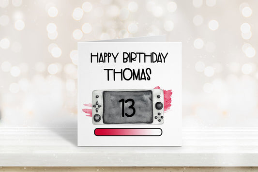 Birthday Card For Gamers, Birthday Card Son, Birthday Card For Son, Any Age Card, Birthday Card For Him, Gamer Birthday Card,