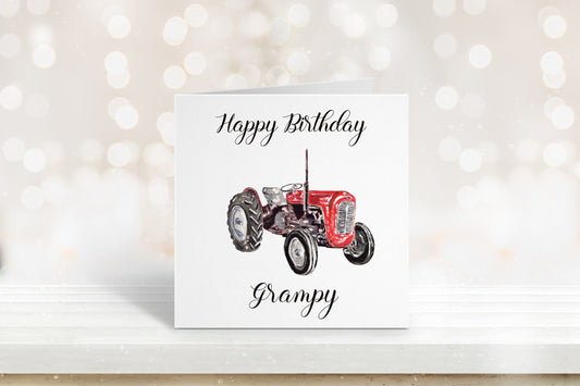 Happy Birthday Grandad, Birthday Card For Grampy, Tractor Birthday Card, Card For Him