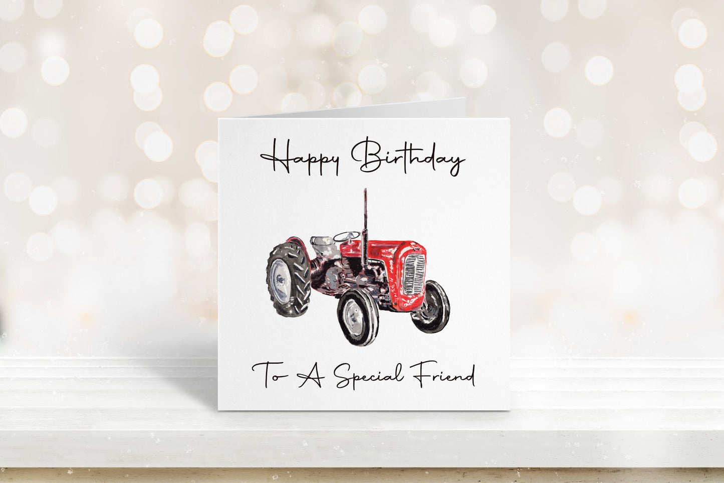 Happy Birthday Card, Special Friend Birthday Card, Tractor Birthday Card, Card For Him, Card For Her, Birthday Friend