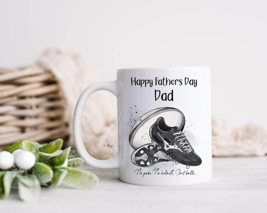 Fathers Day Gift For Dad, Mug For Dad, Grampy Mug, Bampy Fathers Day Gift, Personalised Mug Gift Set, Rugby Mug