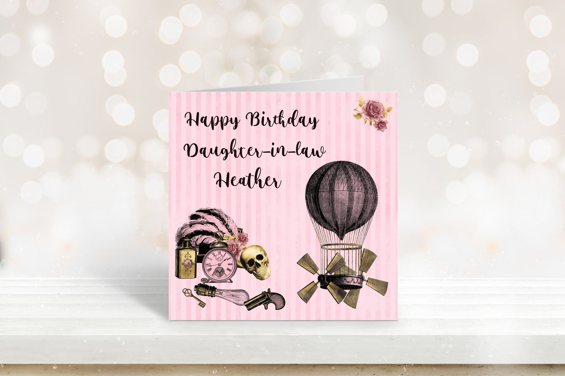 Steam Punk Birthday Card, Birthday Card For Her, Daughter-In-Law Birthday Card,