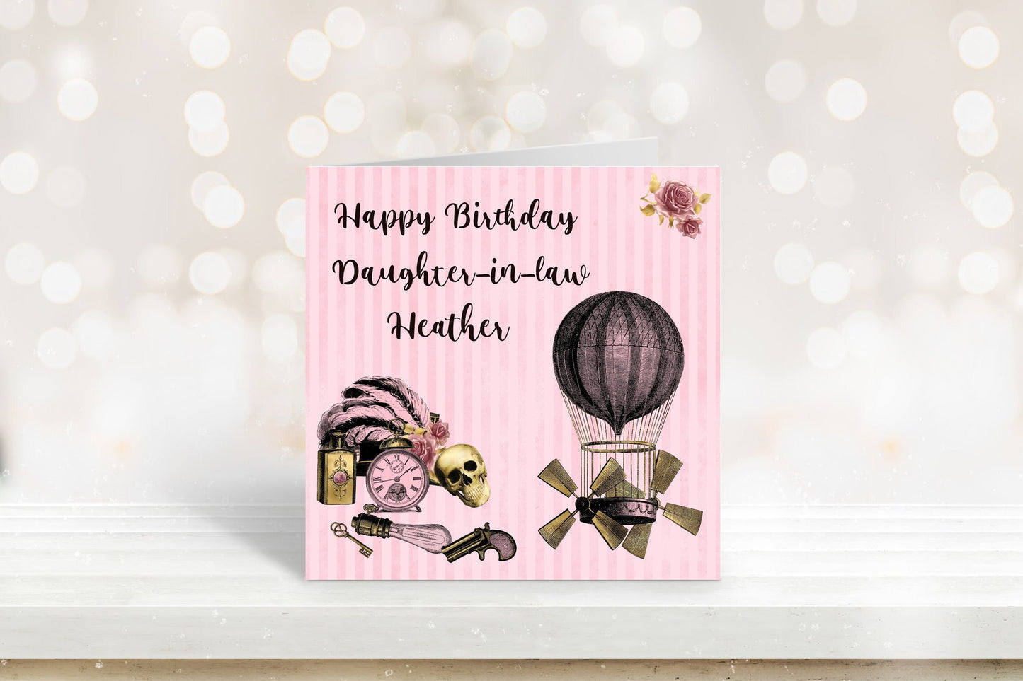 Steam Punk Birthday Card, Birthday Card For Her, Daughter-In-Law Birthday Card,