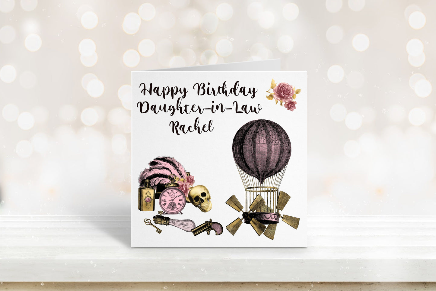 Steam Punk Birthday Card, Birthday Card For Her, Daughter-In-Law Birthday Card,