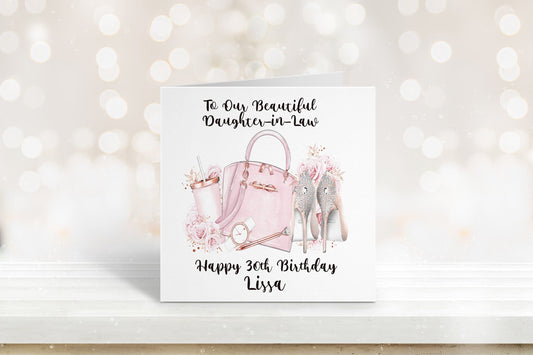 Daughter-In-Law Birthday Card, Personalised Birthday Card, Friend Birthday, Niece, Sister, Sister-in-law, Daughter Birthday Card, Any Age