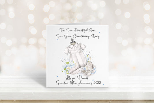 Personalised Christening Card, Christening Card For Boys, Christening Card For Grandson, Christening Card For Son, Christening Gifts