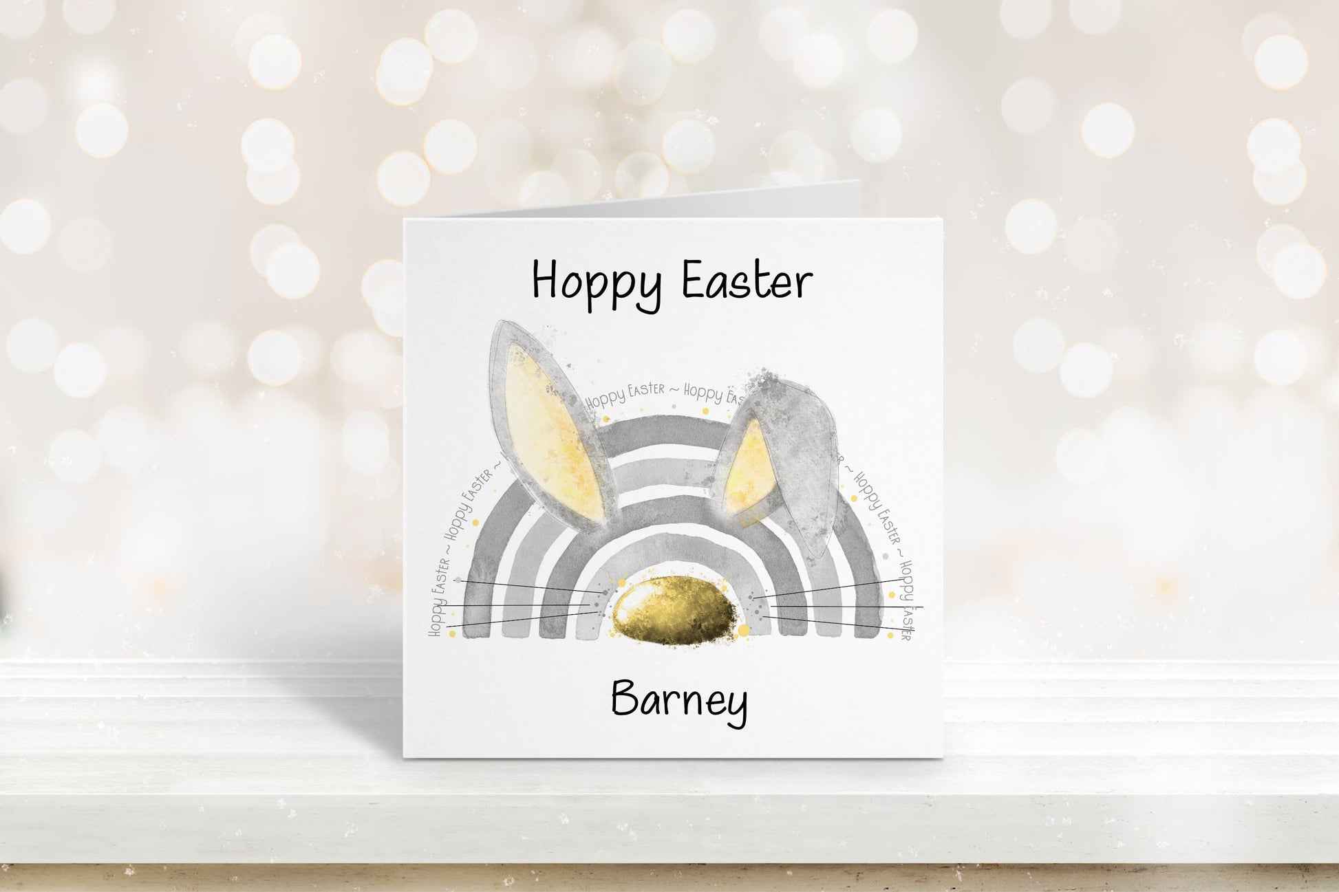 Personalised Easter, Personalised Easter Cards For Kids, Bunny Easter Card, Easter Card For Boys, Easter Card For Girls
