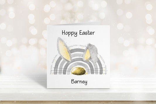 Personalised Easter, Personalised Easter Cards For Kids, Bunny Easter Card, Easter Card For Boys, Easter Card For Girls
