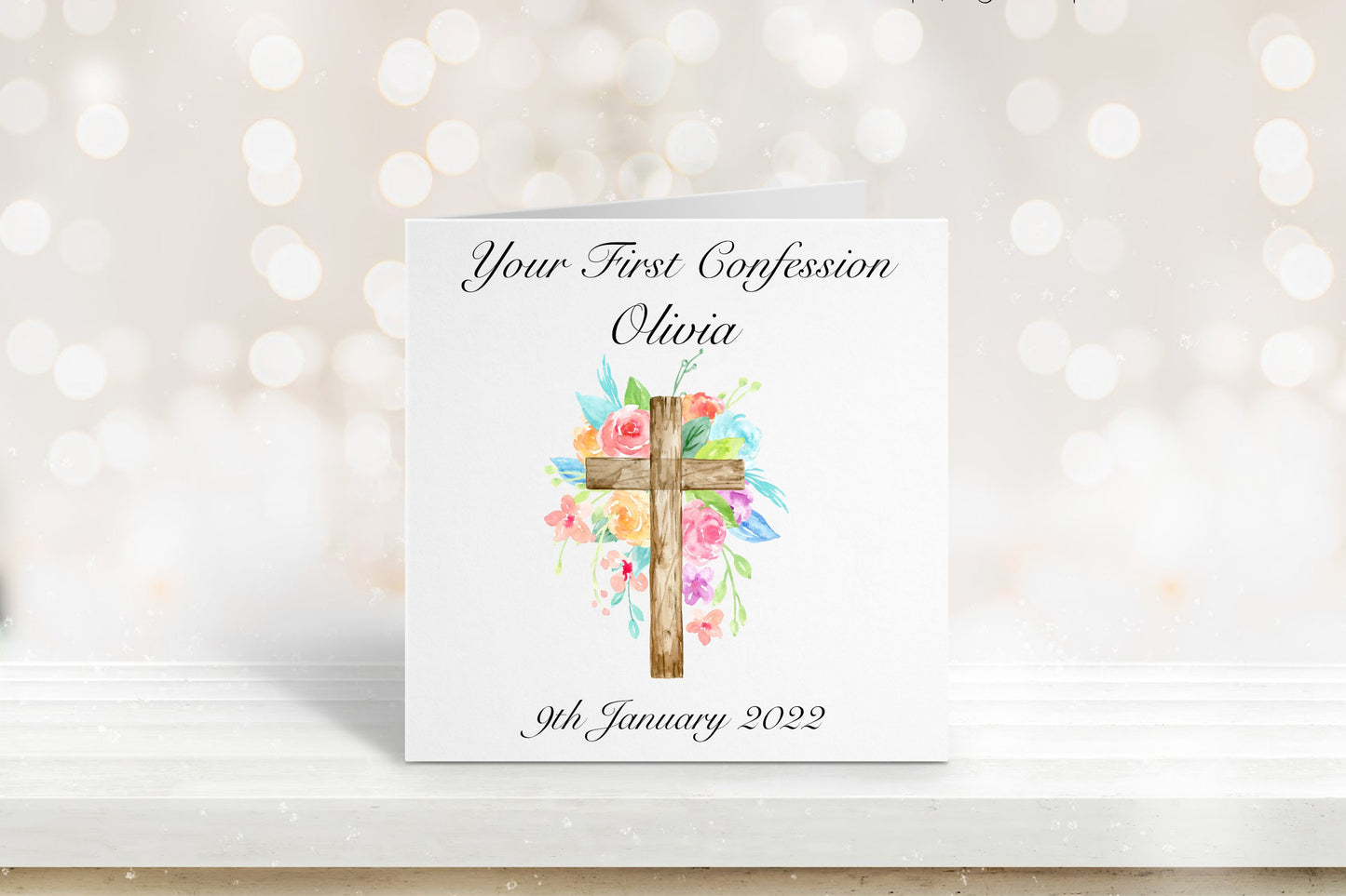 Confession Card, Personalised First Confession Card For Daughter, Confession Card For Girls, Confession Card For Granddaughter, Goddaughter