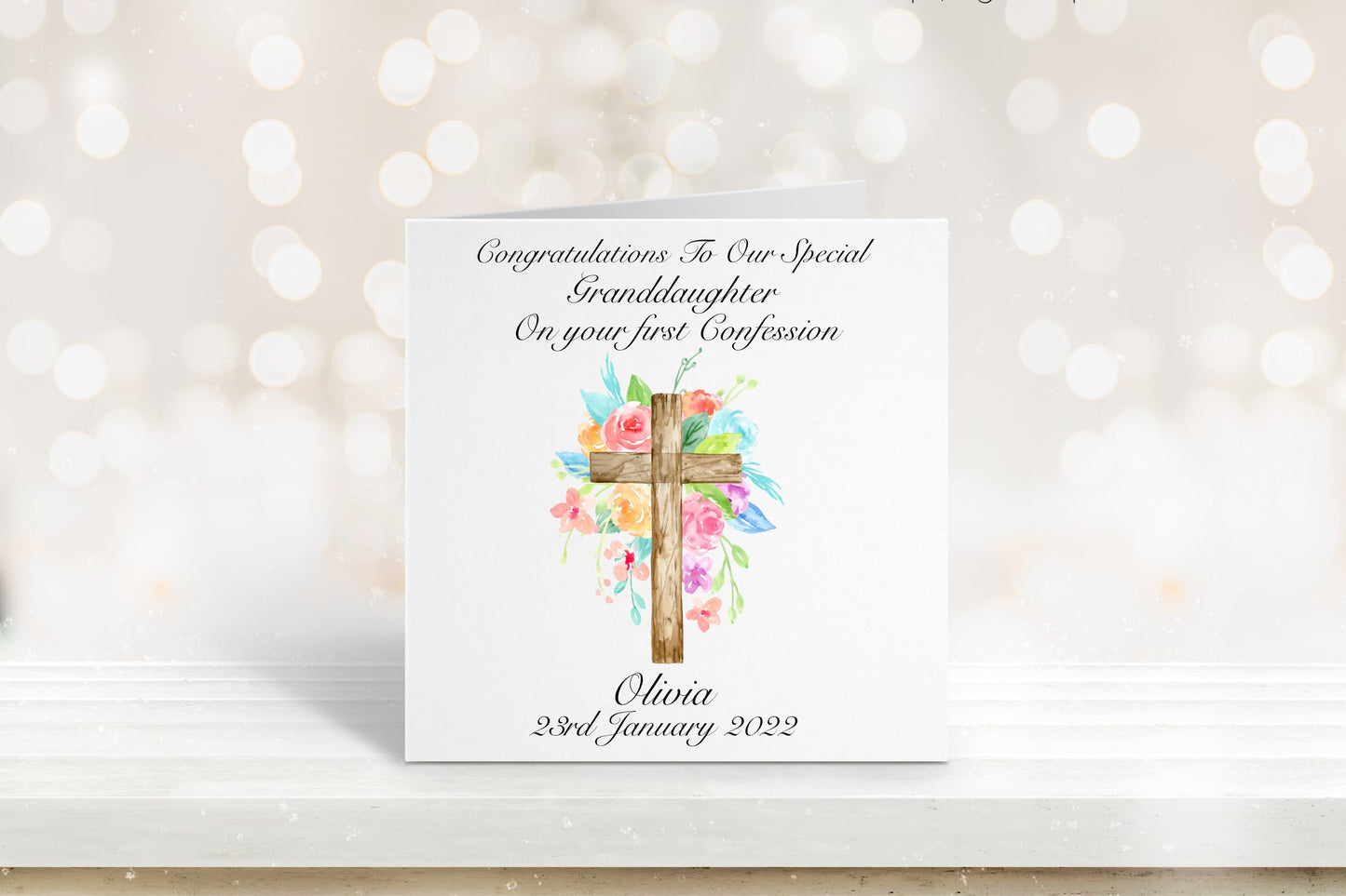 Confession Card, Personalised Confession Card For Grandson, Confession Card For Boys, First Confession Card For Granddaughter, Goddaughter