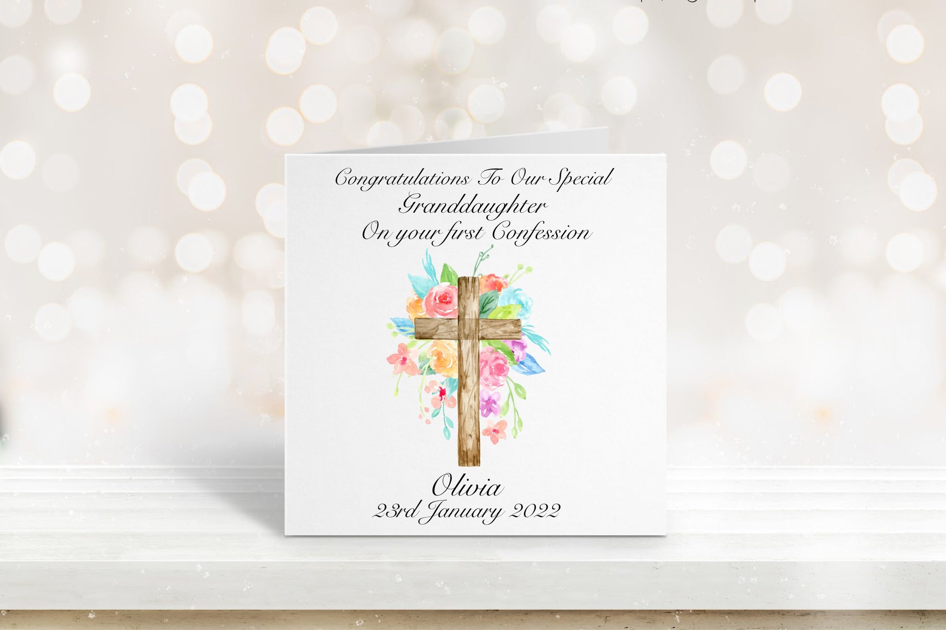 Confession Card, Personalised Confession Card For Grandson, Confession Card For Boys, First Confession Card For Granddaughter, Goddaughter