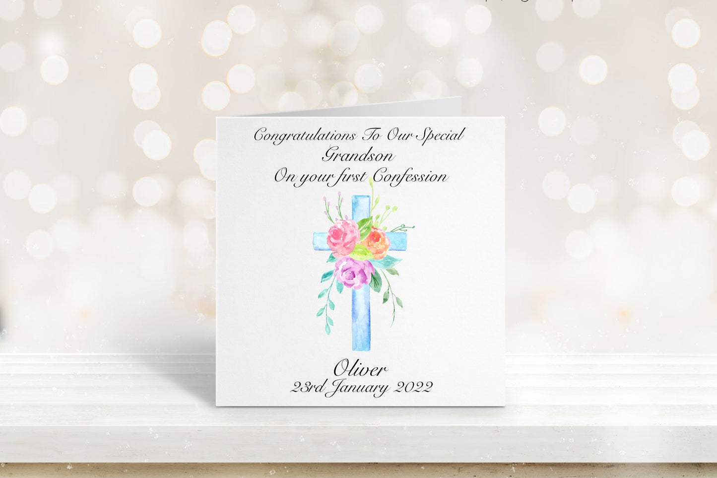 Confession Card, Personalised Confession Card For Grandson, Confession Card For Boys, First Confession Card For Granddaughter, Goddaughter