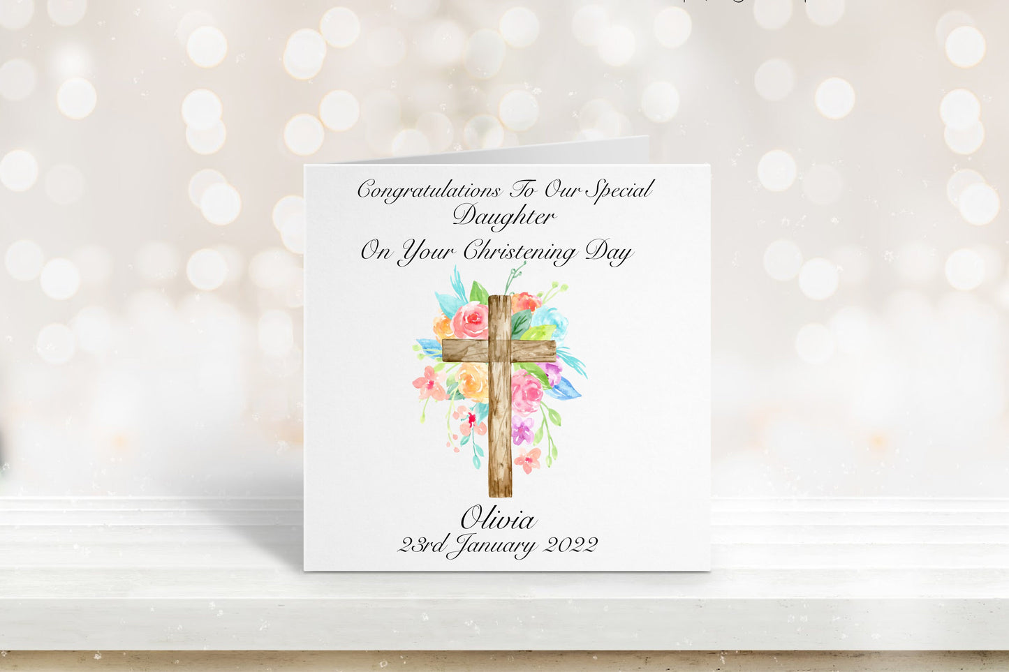Christening Card, Personalised Christening Card For Granddaughter, Christening Card For Girls, Christening Card For Daughter, Goddaughter