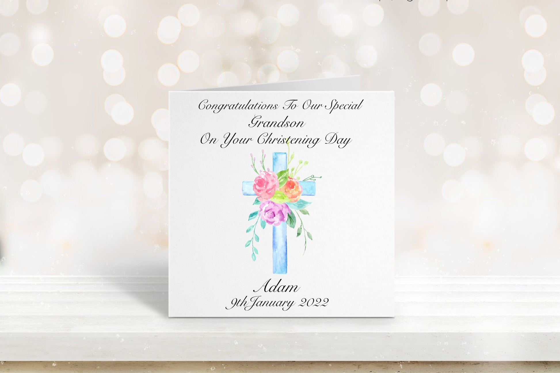 Christening Card, Personalised Christening Card For Granddaughter, Christening Card For Girls, Christening Card For Daughter, Goddaughter