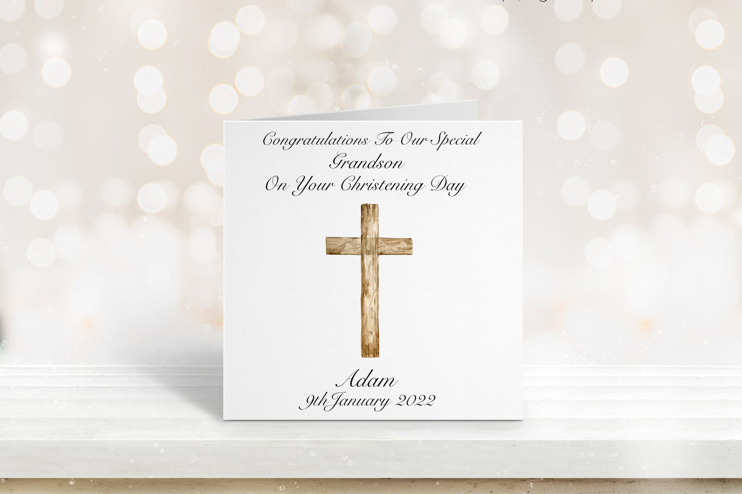 Personalised Christening Card, Christening Card For Grandson, Christening Card Son, Christening Card For Boys, Christening Card For Godson