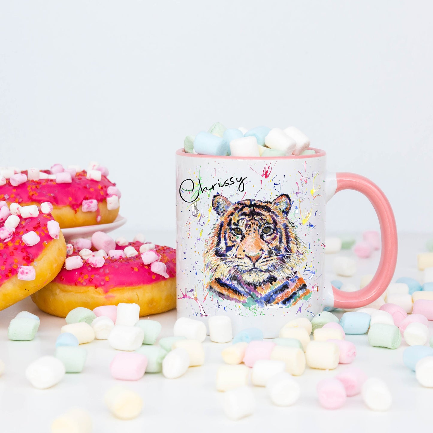 Tiger Mug, Personalised Tiger Mug, Mug Gift Set, Gift For Her, Gift For Friend, Gift For Nan