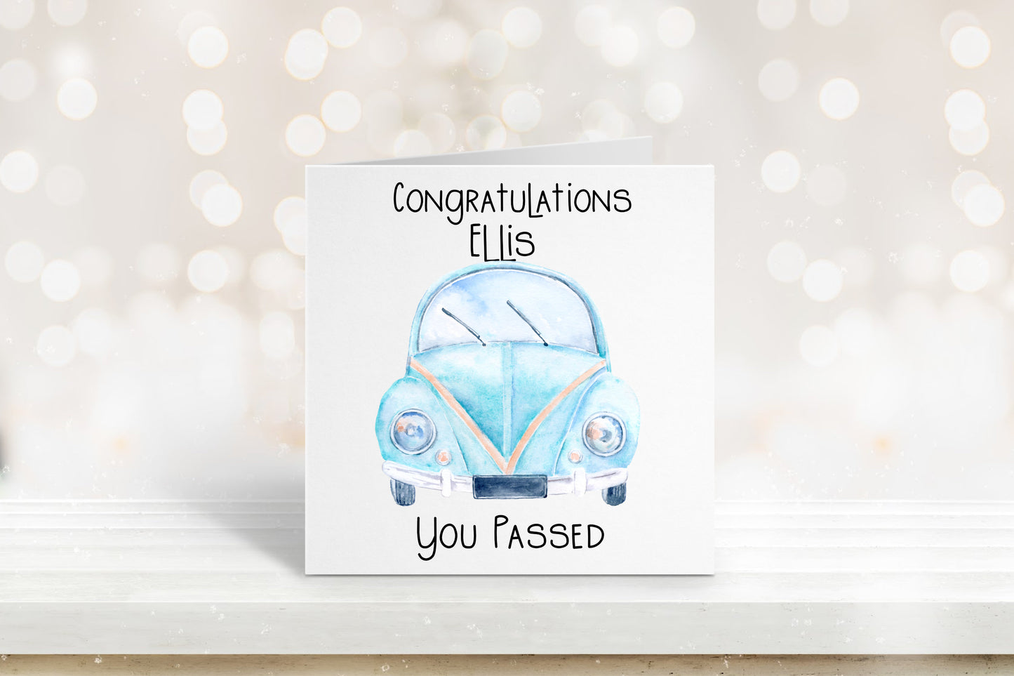 Driving Test Card, Personalised Driving Test Pass Card For Boy, Driving Test Card For Girl, Driving Test Card For Grandson, Driving Test Son