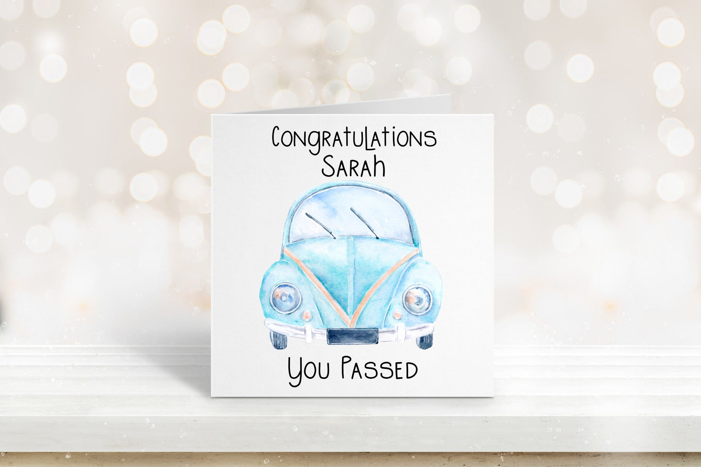 Driving Test Card, Personalised Driving Test Pass Card For Boy, Driving Test Card For Girl, Driving Test Card For Grandson, Driving Test Son