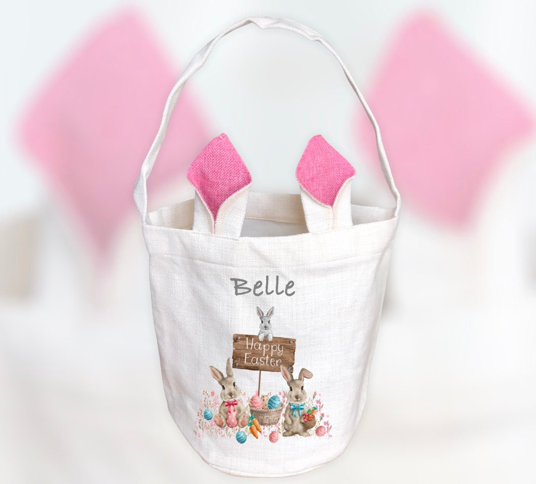 Easter Gifts, Easter Basket, Easter Gifts Personalised Kids Easter Bag, Easter Bunny Bag, Easter Bag, Easter Decorations, Easter Bag