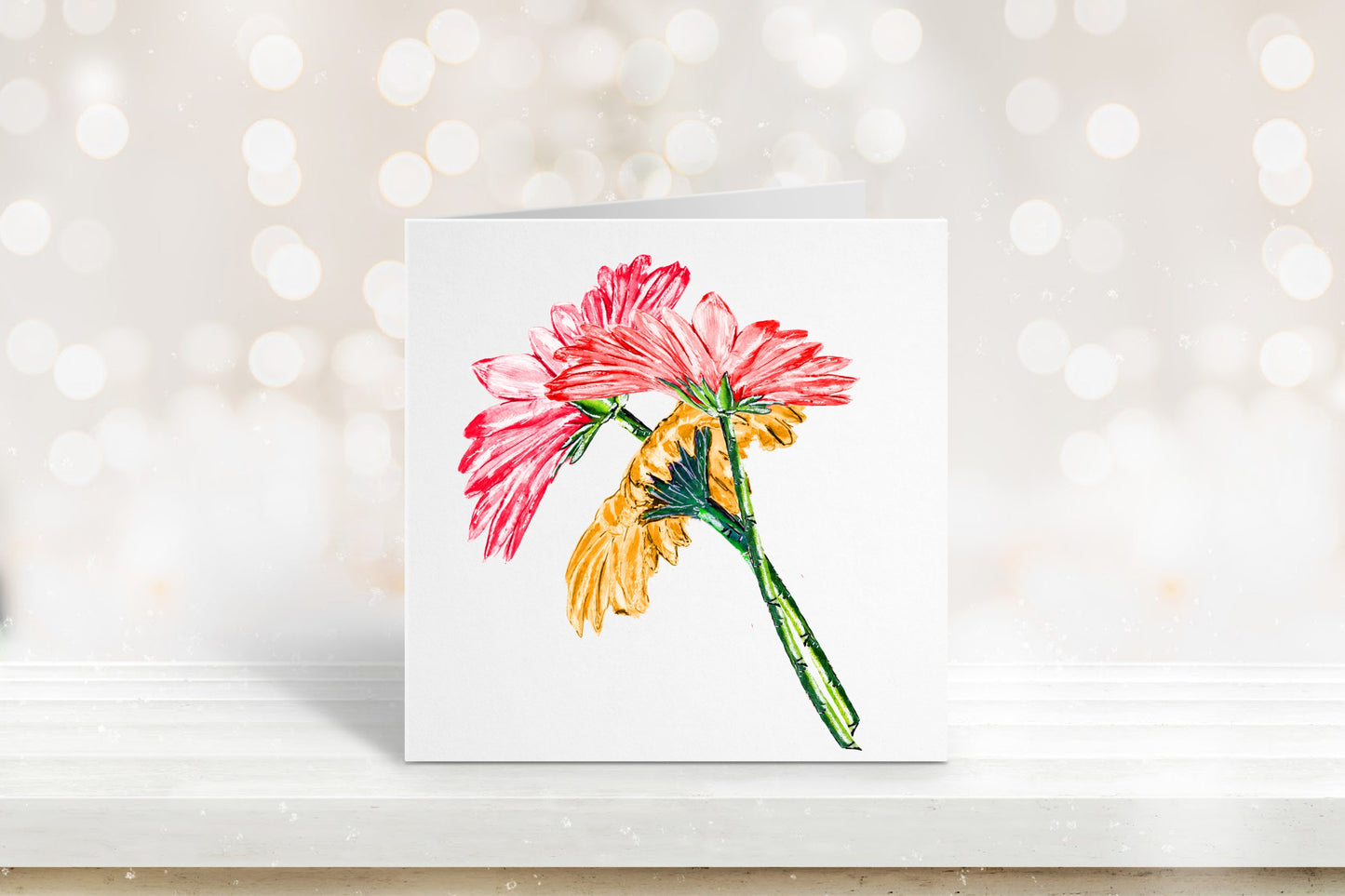 Blank Card, Flower Card, Blank Greeting Card, Flower Greeting Card, Card For Her