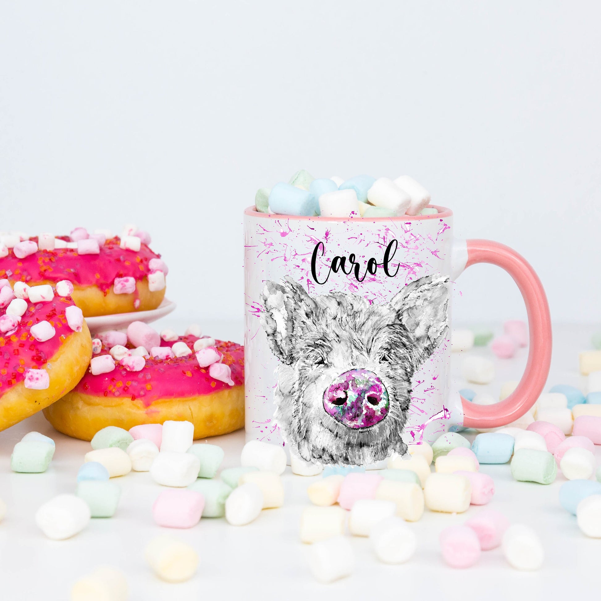 Pig Mug, Pig Gift, Personalised Pig Mug, Pink Mug, Personalised Gifts, Pig Lover Gift