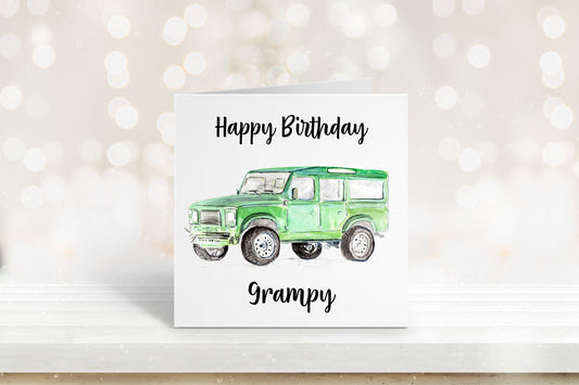 Defender Card, Birthday Card For Him, Birthday Card for Dad, Birthday Card For Grampy