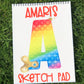 Fidget Poppit Kids Personalised Sketch Pad, Children’s Sketch Pad, Poppit Design Sketch Pad, Poppit Fidget Kids Drawing Pad, Sensory Gift