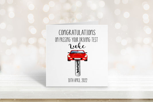 Driving Test Card, Congratulations Card, Card For Him, Card For Her