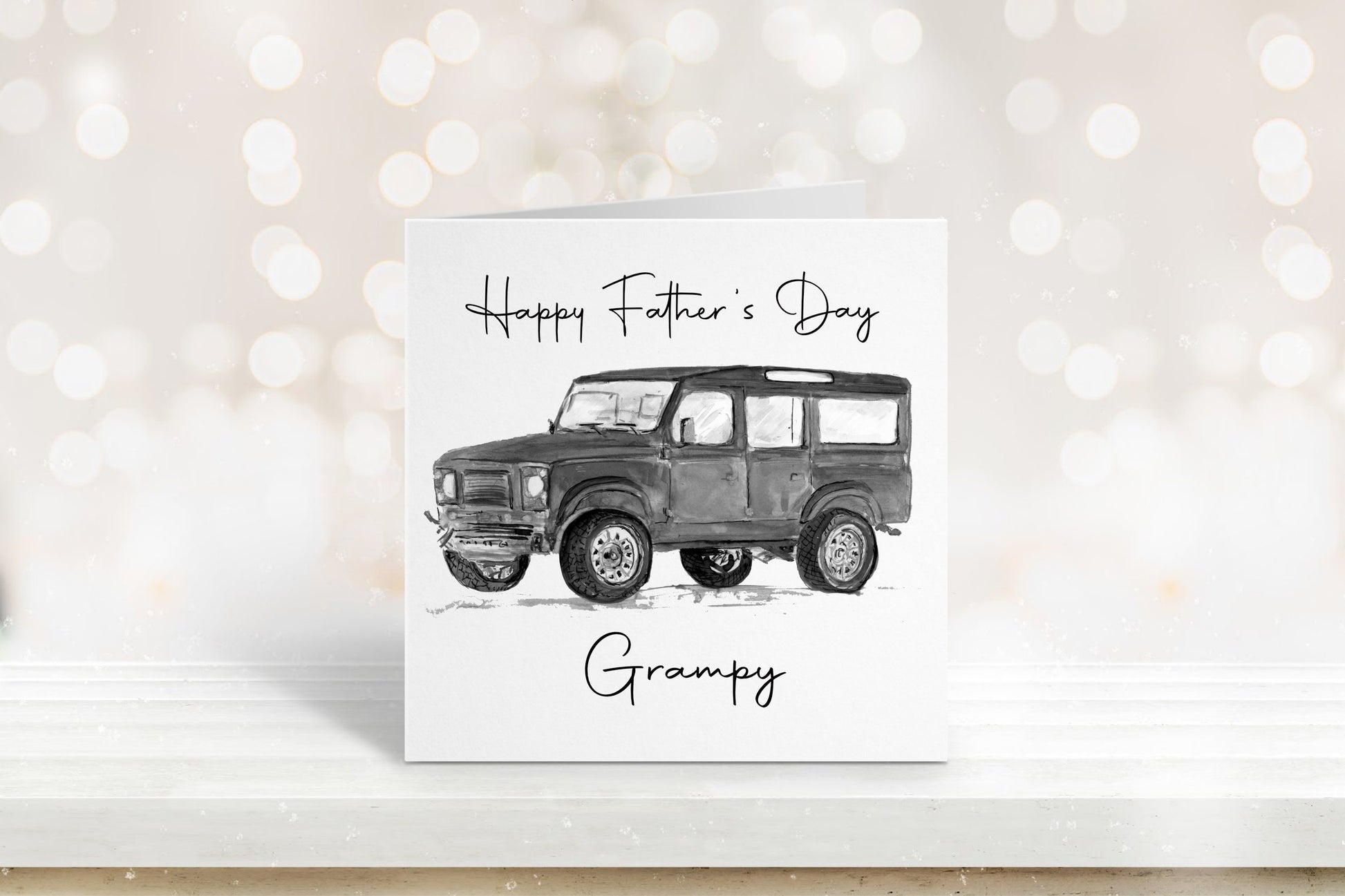 Fathers Day Card, Grampy Fathers Day Card, Daddy Car Card, Bampy Birthday Card, Worlds Best Daddy, Uncle, Personalised Card