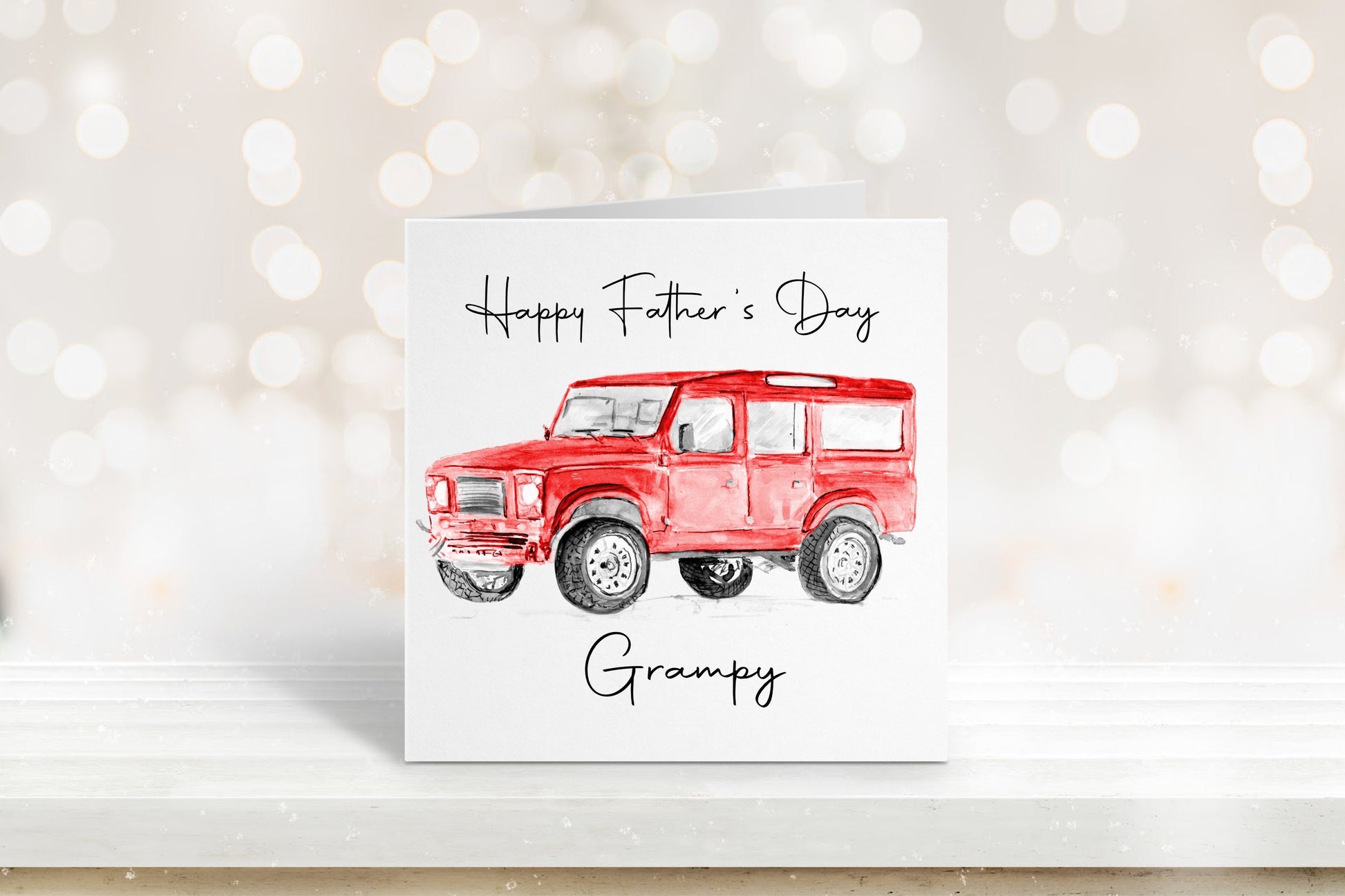 Fathers Day Card, Grampy Fathers Day Card, Daddy Car Card, Bampy Birthday Card, Worlds Best Daddy, Uncle, Personalised Card