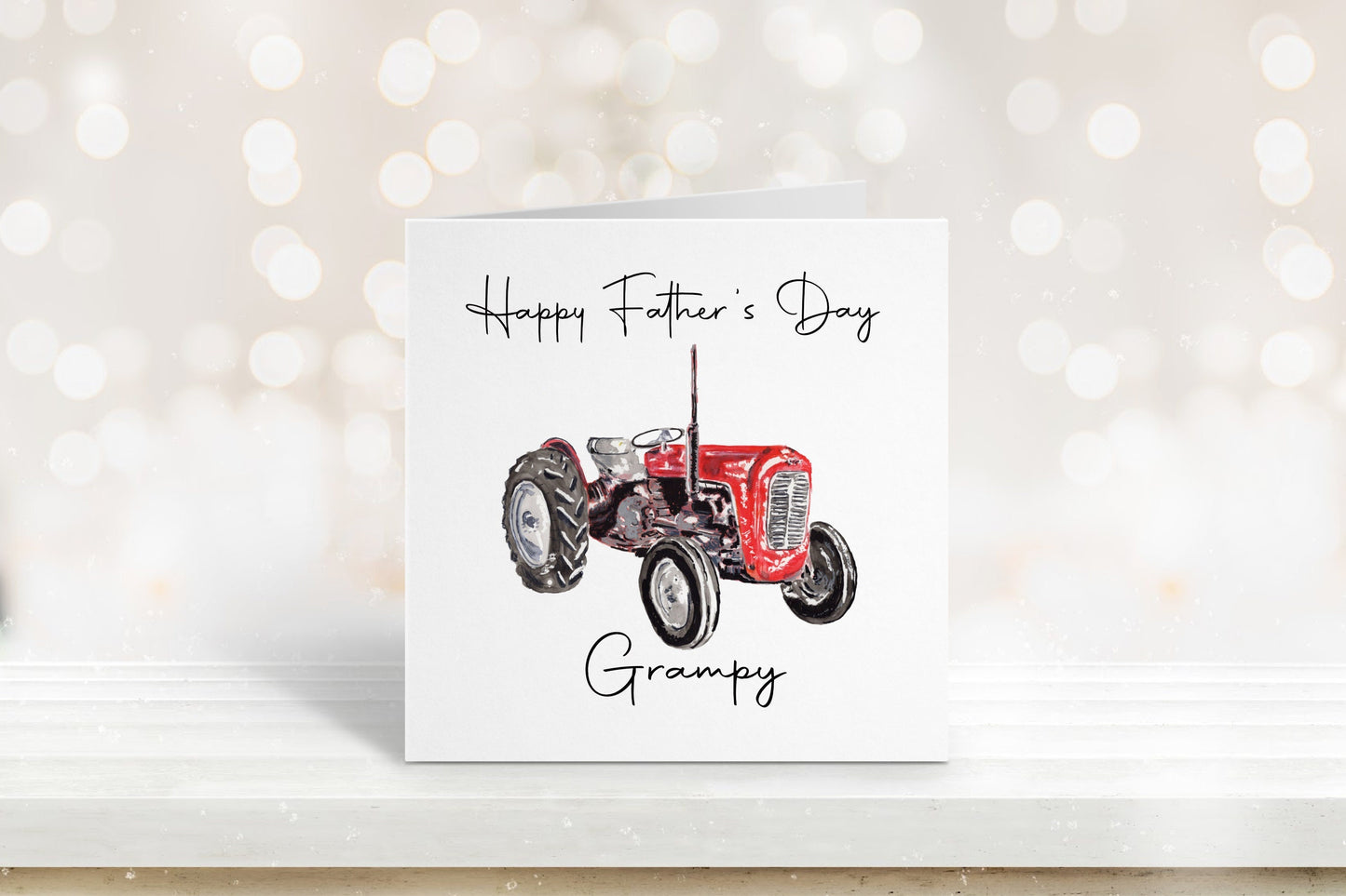 Fathers Day Card, Grampy Fathers Day Card, Daddy Tractor Card, Bampy Birthday Card, Worlds Best Daddy, Uncle, Personalised Card