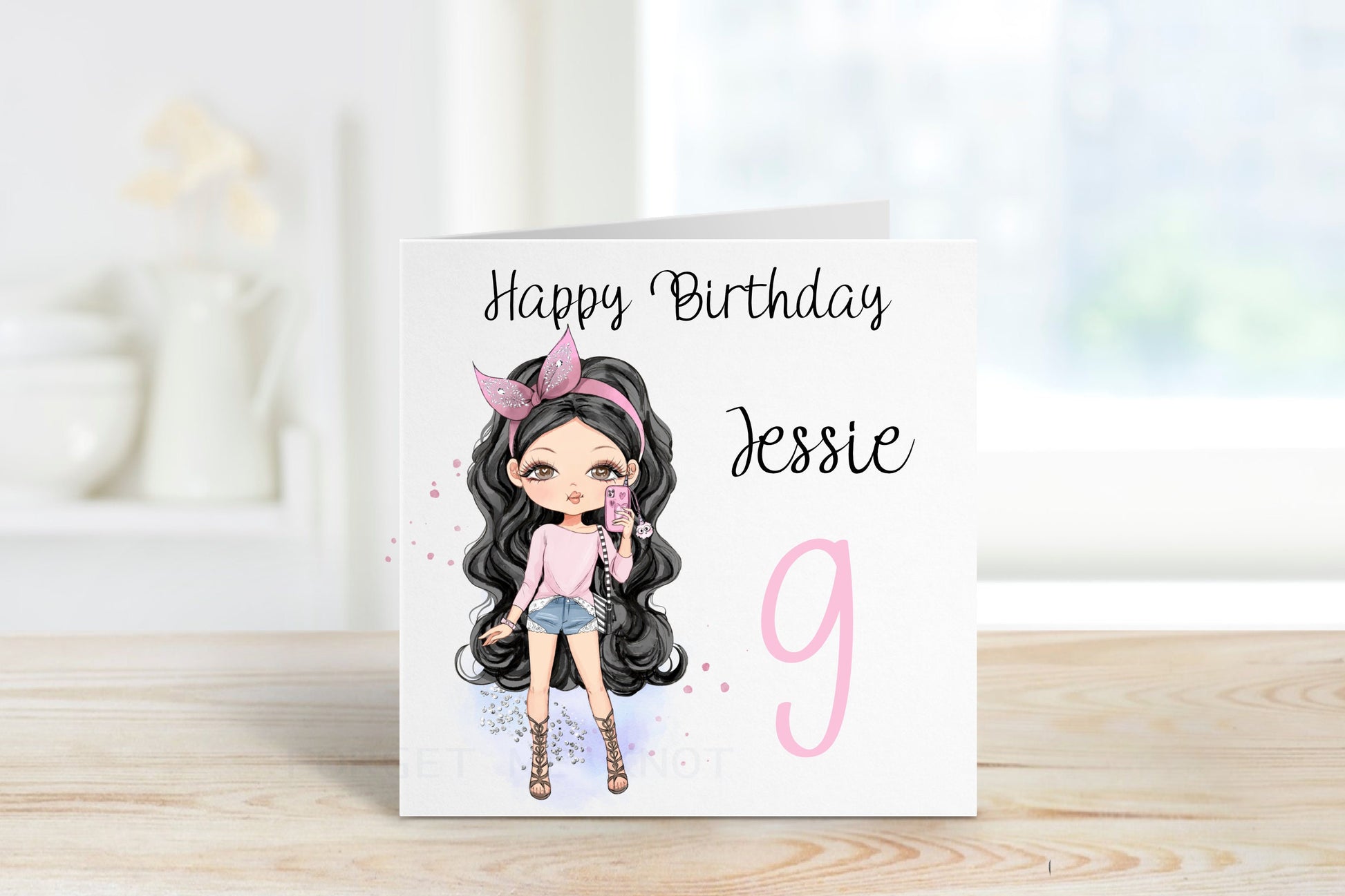 Girls Birthday Card, Daughter Birthday Card, Fashion Girl Birthday Card For Her, Personalised Birthday Cards