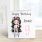 Girls Birthday Card, Daughter Birthday Card, Fashion Girl Birthday Card For Her, Personalised Birthday Cards