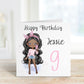 Birthday Card For Girls, Daughter Birthday Card, Fashion Girl Birthday Card For Her, Personalised Birthday Cards