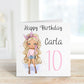 Girls Birthday Card, Daughter Birthday Card, Fashion Girl Birthday Card For Her, Personalised Birthday Cards